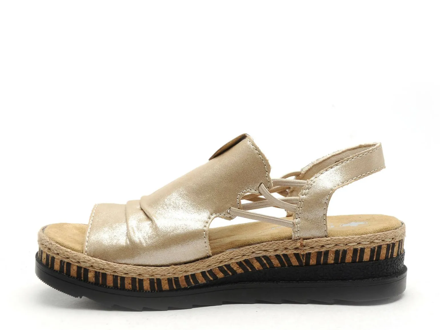 Rieker V7972 Or Sandales à Talons Femme