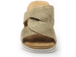 Rieker V06R4 Or Mules et Sabots à Talons Femme