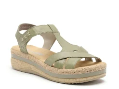 Rieker V0919 Vert Sandales à Talons Femme
