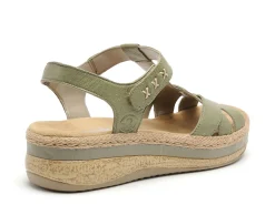 Rieker V0919 Vert Sandales à Talons Femme