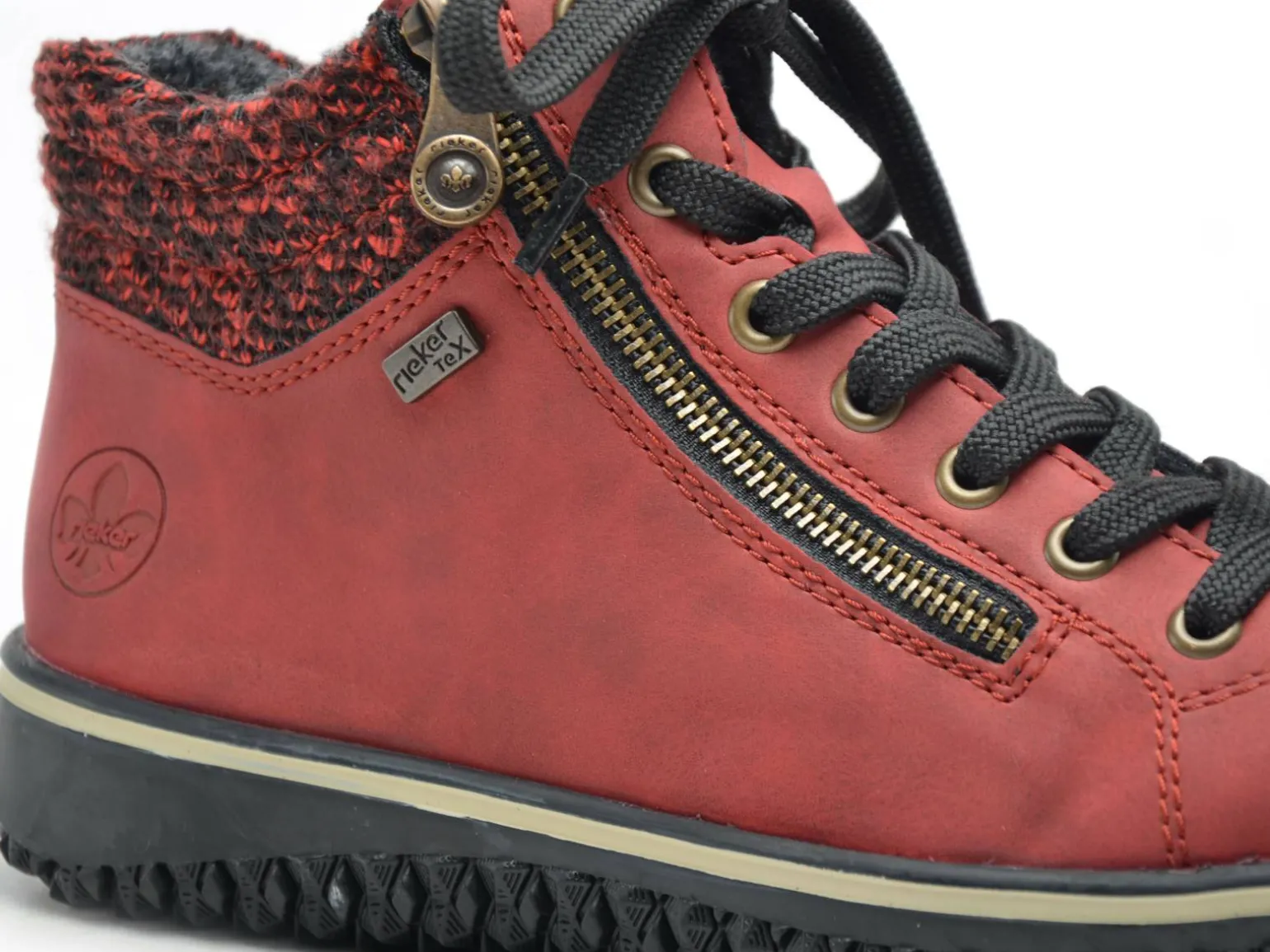 Rieker Z4263 Rouge Basket Montante Femme