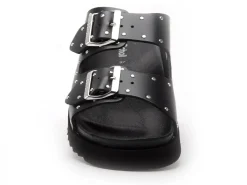 Scholl BEATRIZ LEATHER Noir Mules et Sabots Plats Femme