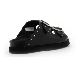 Scholl BEATRIZ LEATHER Noir Mules et Sabots Plats Femme