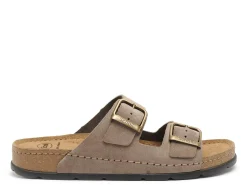 Scholl BORA 2 BUCKLES Beige Mules Homme