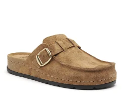 Scholl BORA MOC Marron Mules et Sabots Plats Femme