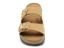 Scholl BORA 2 STRAP Beige Mules et Sabots Plats Femme