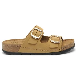 Scholl BORA 2 STRAP Beige Mules et Sabots Plats Femme