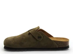 Scholl FAE Kaki Mules et Sabots Plats Femme