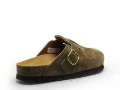 Scholl FAE Kaki Mules et Sabots Plats Femme