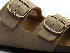 Scholl JOSEPHINE SUEDE Beige Mules et Sabots Plats Femme