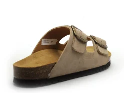 Scholl JOSEPHINE SUEDE Beige Mules et Sabots Plats Femme
