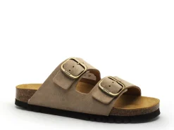 Scholl JOSEPHINE SUEDE Beige Mules et Sabots Plats Femme