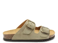 Scholl NOELLE Kaki Mules et Sabots Plats Femme