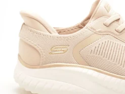 Skechers 117497 BOBS Beige Baskets Basses Femme