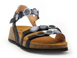 Think 322 Bleu Sandales à Talons Femme