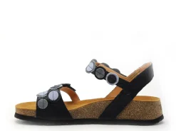 Think 322 Bleu Sandales à Talons Femme