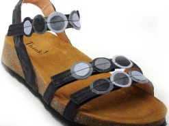 Think 322 Bleu Sandales à Talons Femme