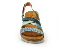 Think 1183 Bleu Sandales à Talons Femme