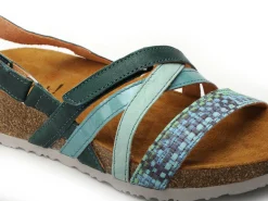 Think 1183 Bleu Sandales à Talons Femme