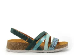 Think 1183 Bleu Sandales à Talons Femme