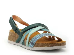 Think 1183 Bleu Sandales à Talons Femme