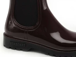 Verbenas Bottes de pluie GAUDI BRILLO Bordeaux Boots et Bottines Plates Femme