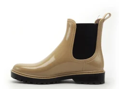 Verbenas Bottes de pluie GAUDI BRILLO Beige Boots et Bottines Plates Femme