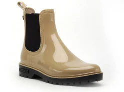 Verbenas Bottes de pluie GAUDI BRILLO Beige Boots et Bottines Plates Femme