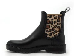 Verbenas Bottes de pluie GAUDI MAT ANIMAL Noir Boots et Bottines Plates Femme