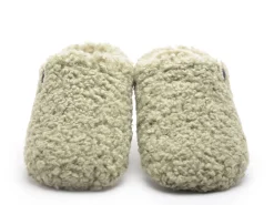 Verbenas Chaussons YORK CURLY Kaki Chaussons Femme