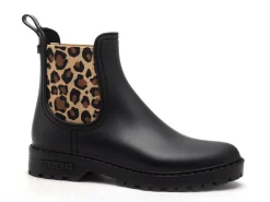 Verbenas GAUDI MAT ANIMAL Noir Boots et Bottines Plates Femme