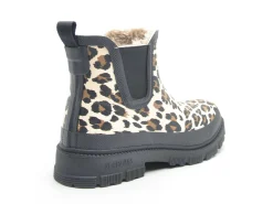 Verbenas LUA MATE COMBI ANIMAL FUR Noir Boots et Bottines Plates Femme