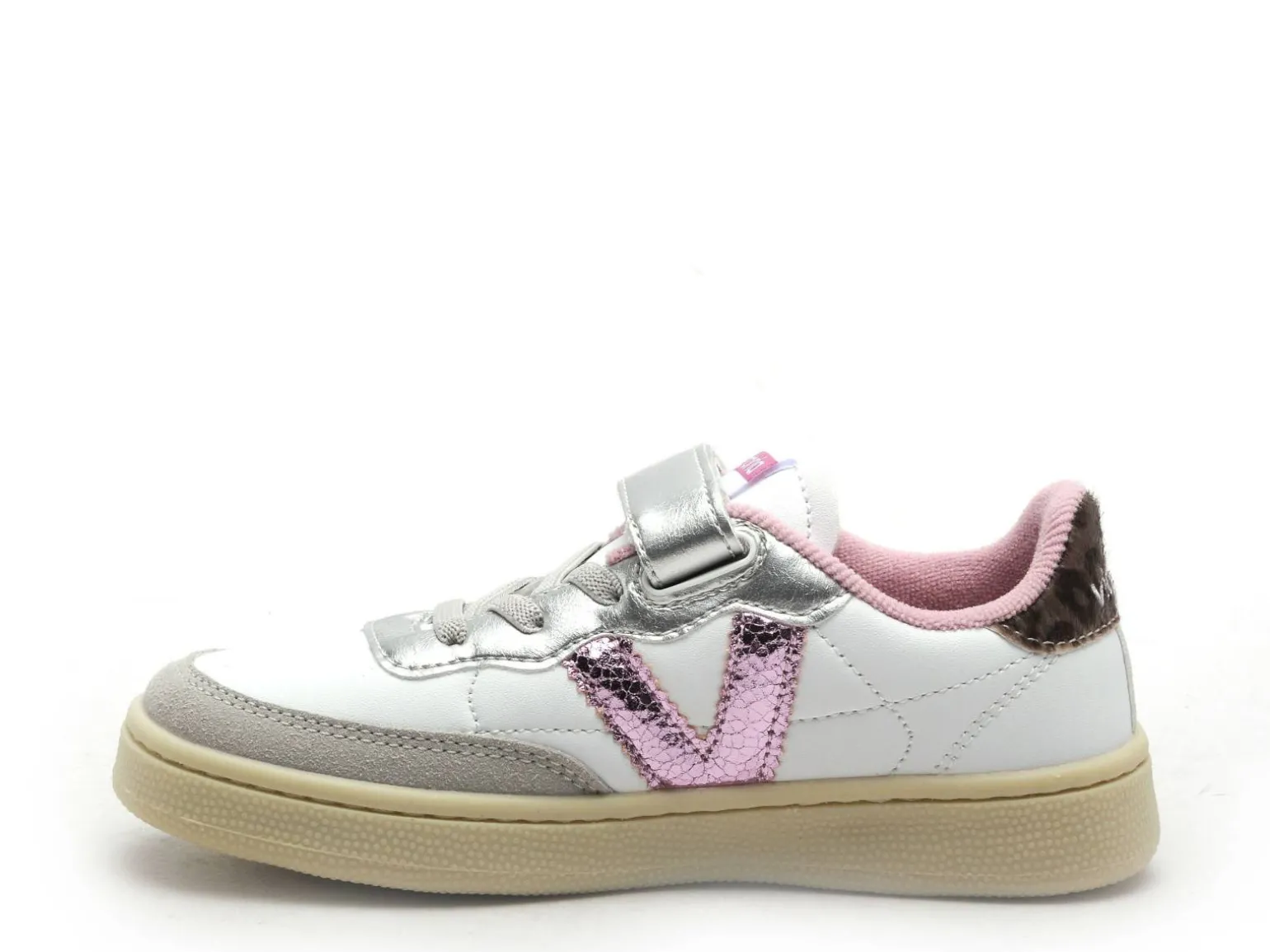Victoria OSLO EFECTO PIEL et LEOPA 1256103 Blanc Baskets Basses Fille