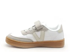 Victoria 1256102 OSLO EFFET PIEL ET LEOPARD Blanc Baskets Basses Garçon