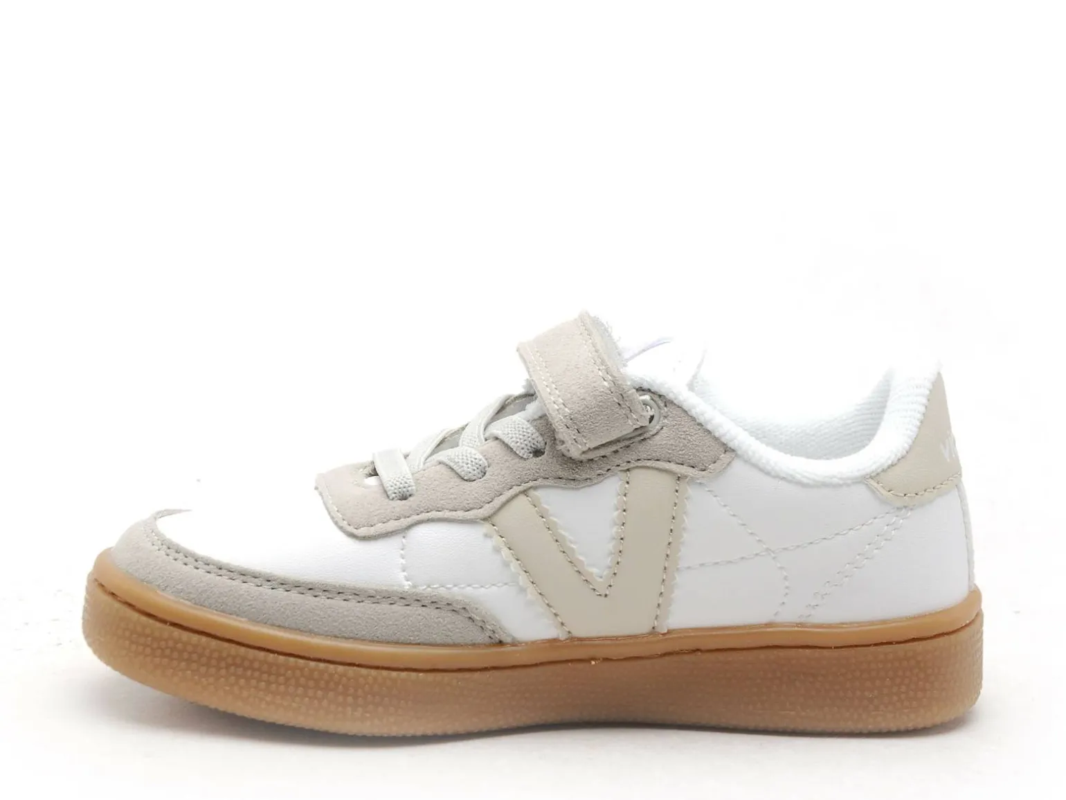 Victoria 1256102 OSLO EFFET PIEL ET LEOPARD Blanc Baskets Basses Garçon
