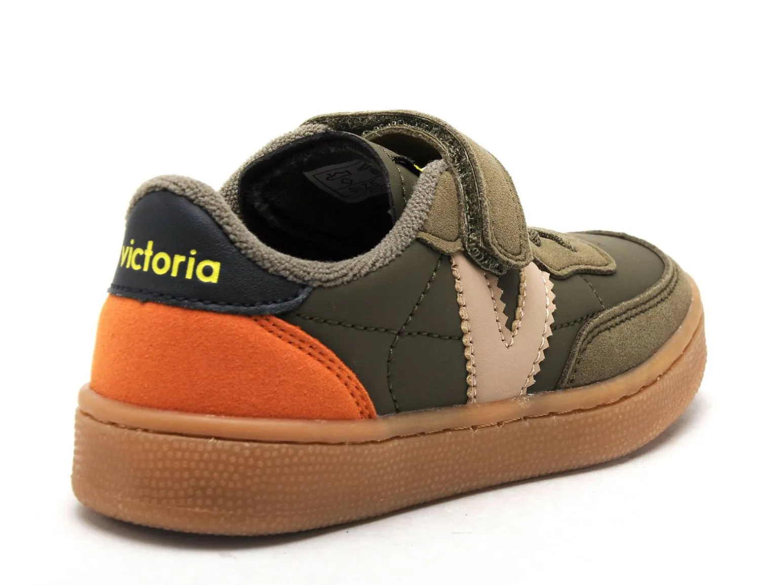 Victoria 1256106 OSLO VELCRO EFECTO PIEL Kaki Baskets Basses Garçon