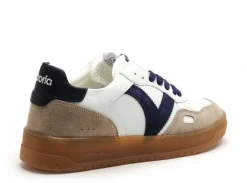 Victoria SEUL PIEL SERRAJE HOM Bleu Baskets Basses Homme