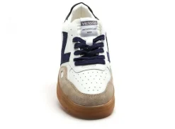 Victoria SEUL PIEL SERRAJE HOM Bleu Baskets Basses Homme