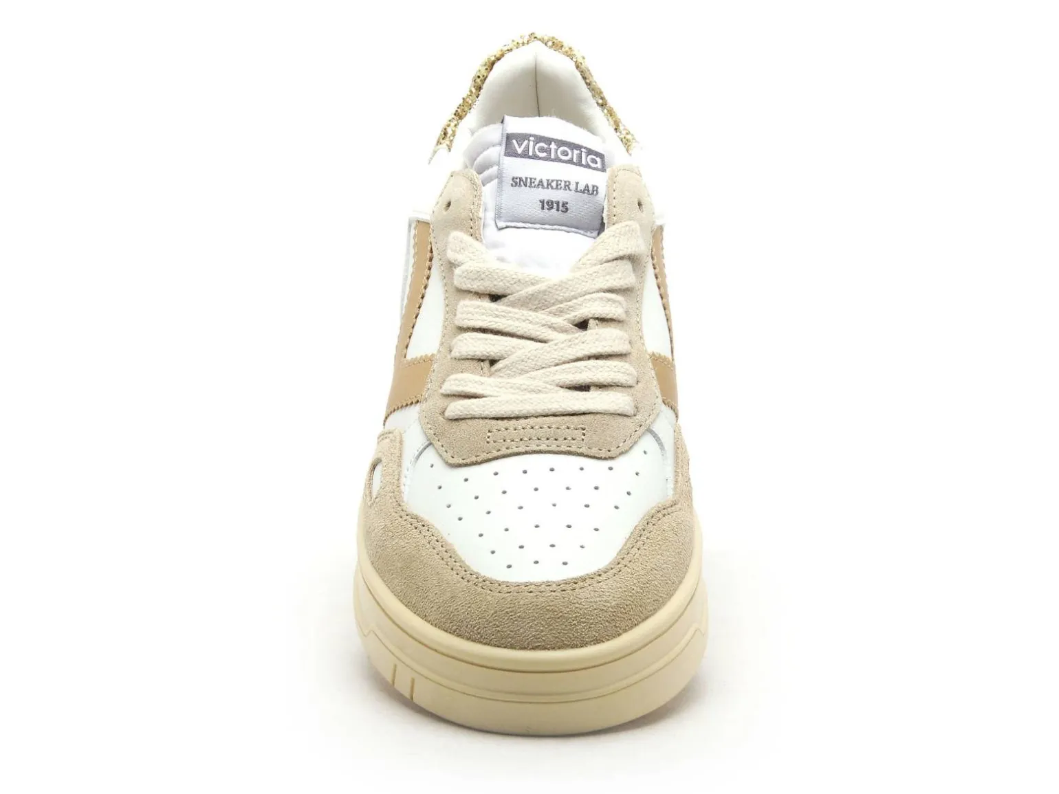Victoria SEUL SERRAJE ET GLITTER Blanc Baskets Basses Femme