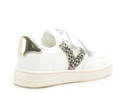 Victoria 1124106 TIEMPO EFECTO PIEL FANTA Blanc Baskets Basses Fille