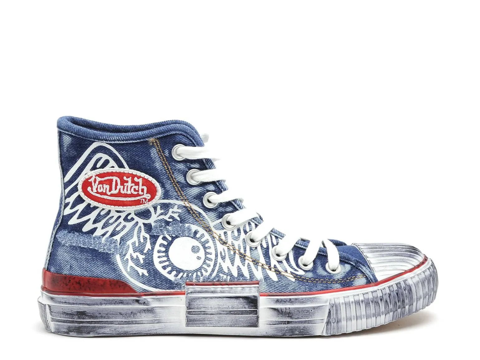 Von Dutch VINTO Bleu Baskets Montantes Homme