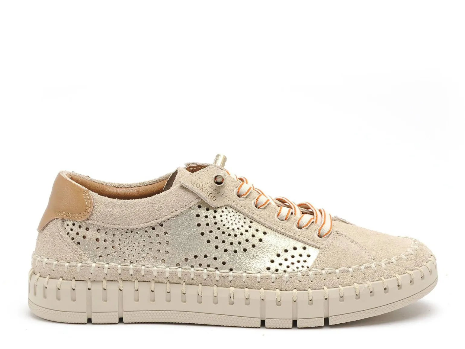 Yokono FLOW 100 Beige Baskets Basses Femme