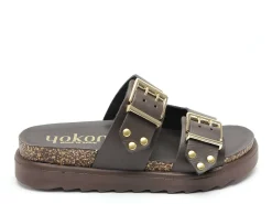 Yokono TUNEZ 262 Marron Sandales Plates Femme