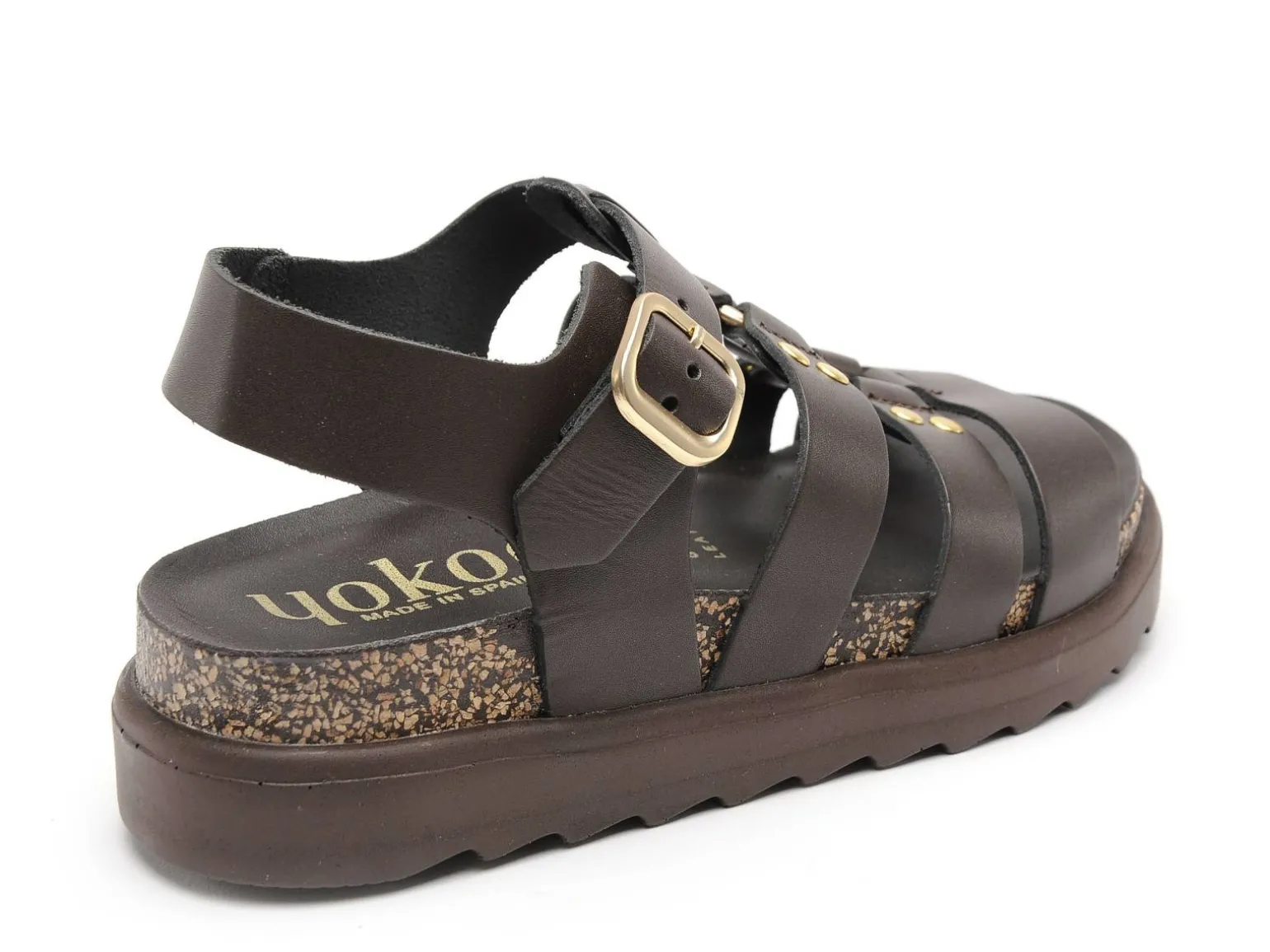 Yokono TUNEZ 255 Marron Sandales Plates Femme