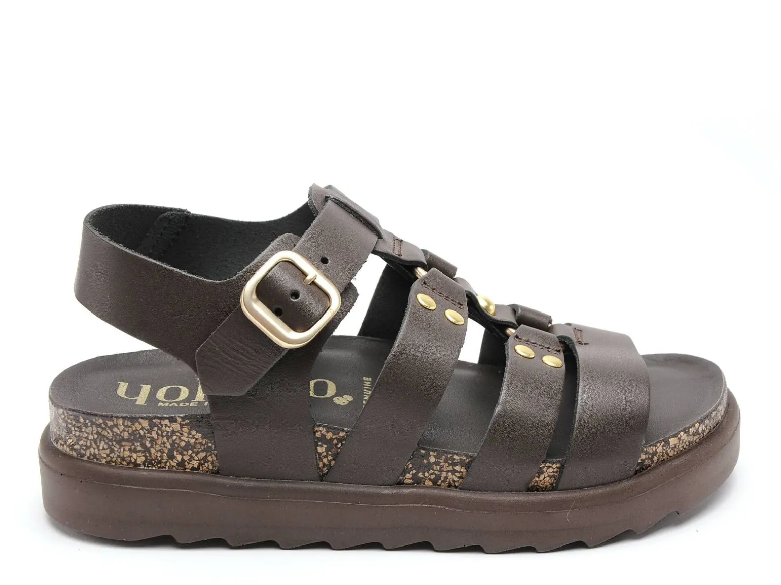 Yokono TUNEZ 255 Marron Sandales Plates Femme