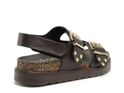 Yokono TUNEZ 261 Marron Sandales Plates Femme